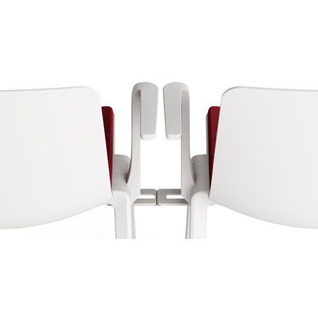Krede - R30-01-BS Chair with Armrest (White Frame)